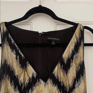 Banana Republic Metallic Zigzag Dress